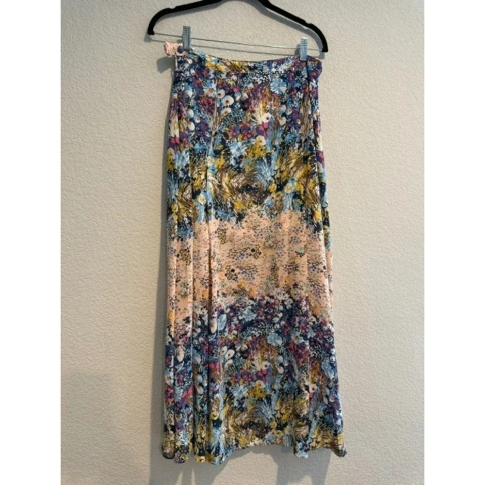 Aratta Silent Journey Floral Maxi Skirt Boho Botanical Print High Waisted Sz M - Picture 3 of 7